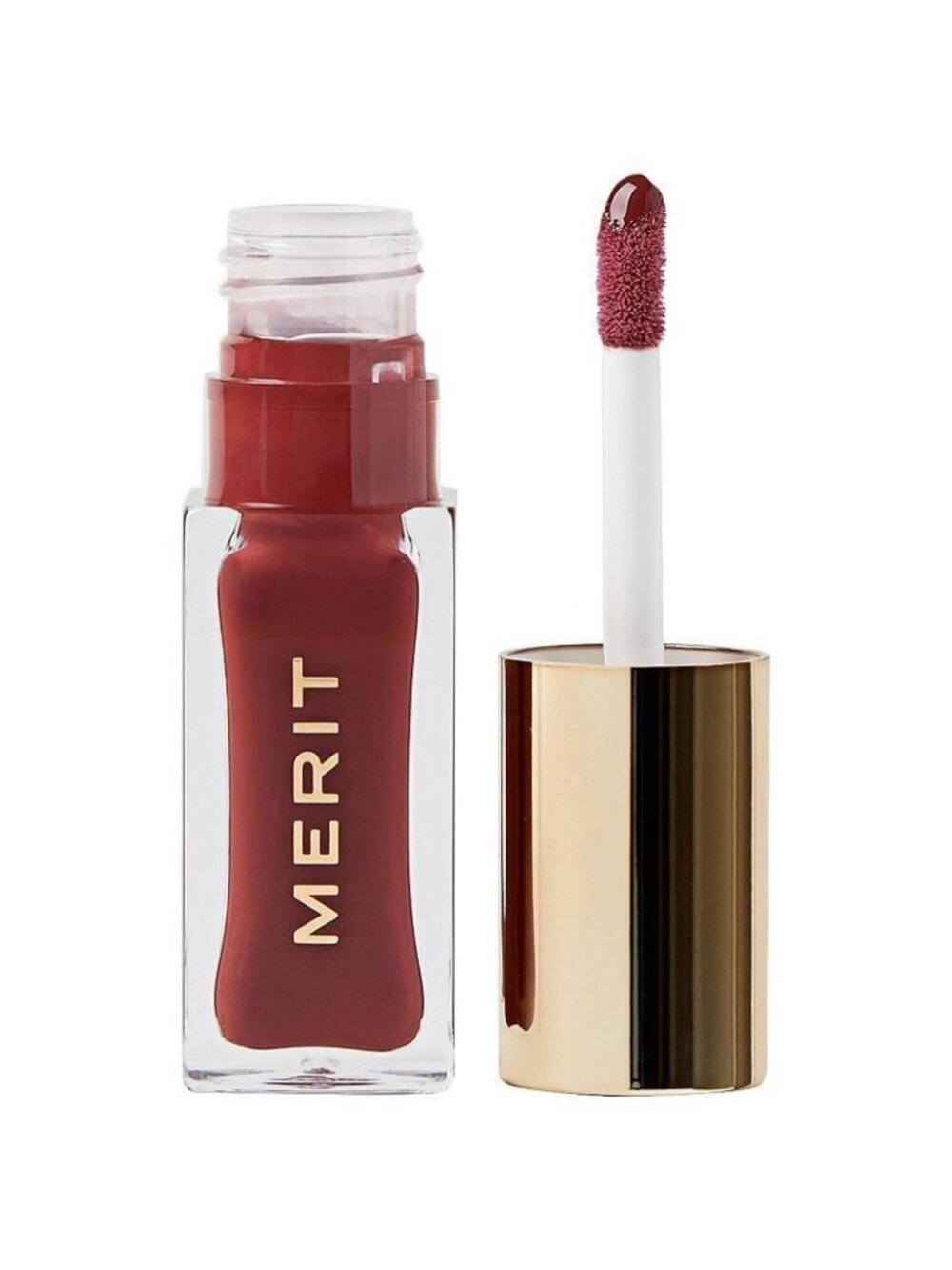 MERIT Shade Slick Hydrating Tinted Lip Oil Sangria .23/7